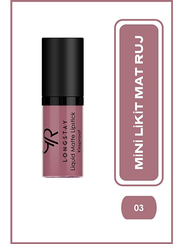 GOLDEN ROSE Longstay Matte Mini 03 Uzun Süre Kalıcı Likit Mat Ruj 3 ml