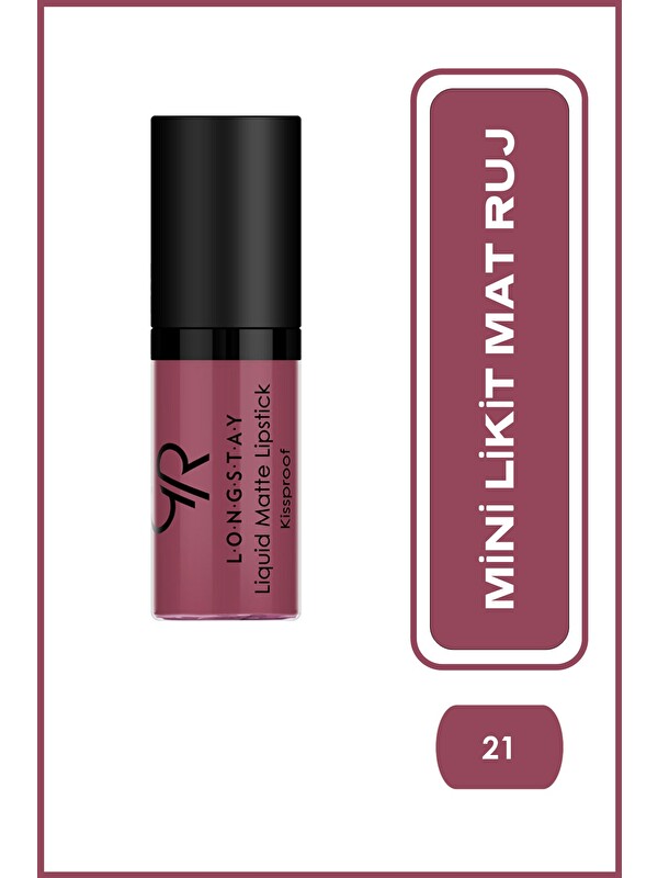 GOLDEN ROSE Likit Mini Mat Ruj - Longstay Liquid Matte Lipstick No: 21 8691190870218