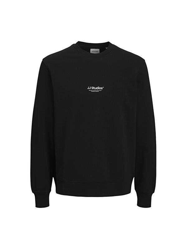 Jack & Jones Soho Crew Neck Erkek Siyah Yuvarlak Yaka Sweatshirt