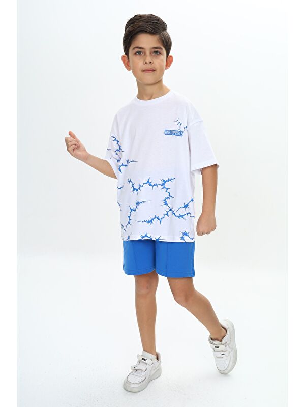 Toontoykids Erkek Çocuk Göğsü Unstoppable Yazı Baskılı Şortlu Takım