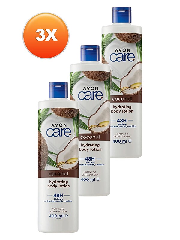 AVON Care Hindistan Cevizi Yağı İçeren Vücut Losyonu 400 Ml. Üçlü Set
