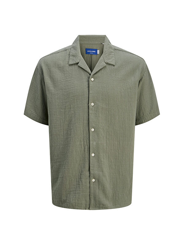 Jack & Jones Easter Patras Resort Erkek Haki Klasik Yaka Gömlek