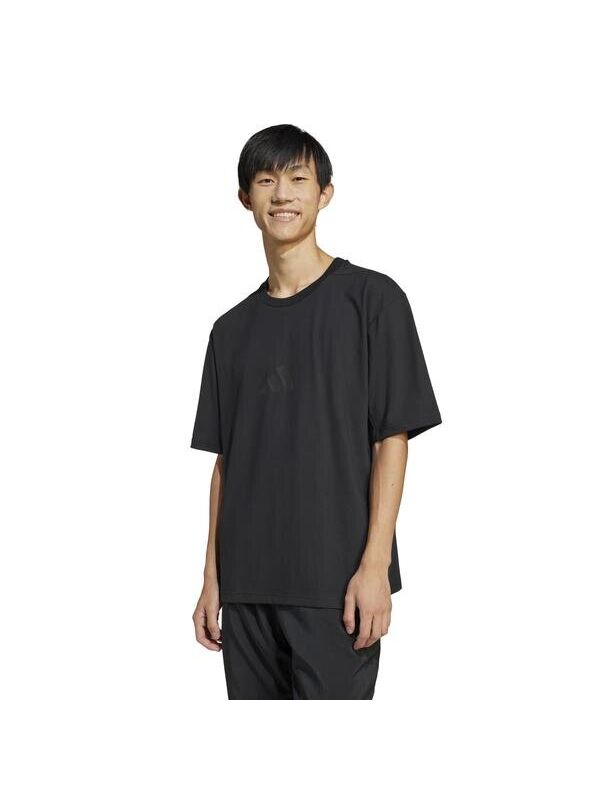 Adidas Z.N.E. Loose Fit Erkek Siyah Yuvarlak Yaka Tişört