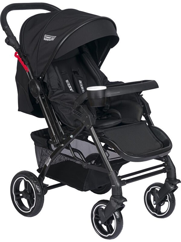 TOMMYBABY Tornado Plus Black Alüminyum Lüx Çift Yön Bebek Arabası