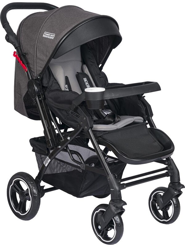 TOMMYBABY Tornado Plus Black Alüminyum Lüx Çift Yön Bebek Arabası