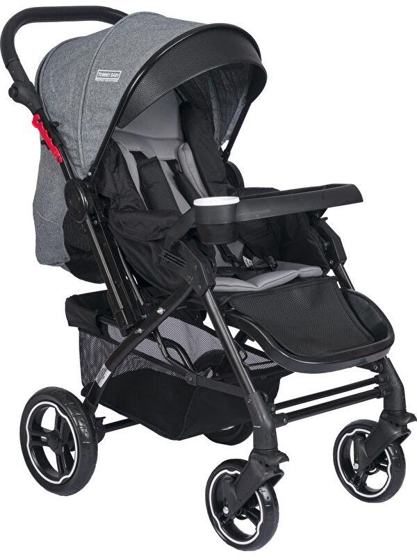 TOMMYBABY Tornado Plus Black Alüminyum Lüx Çift Yön Bebek Arabası