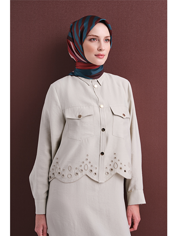 ARMİNE Saf İpek Twill Eşarp 9615D 80