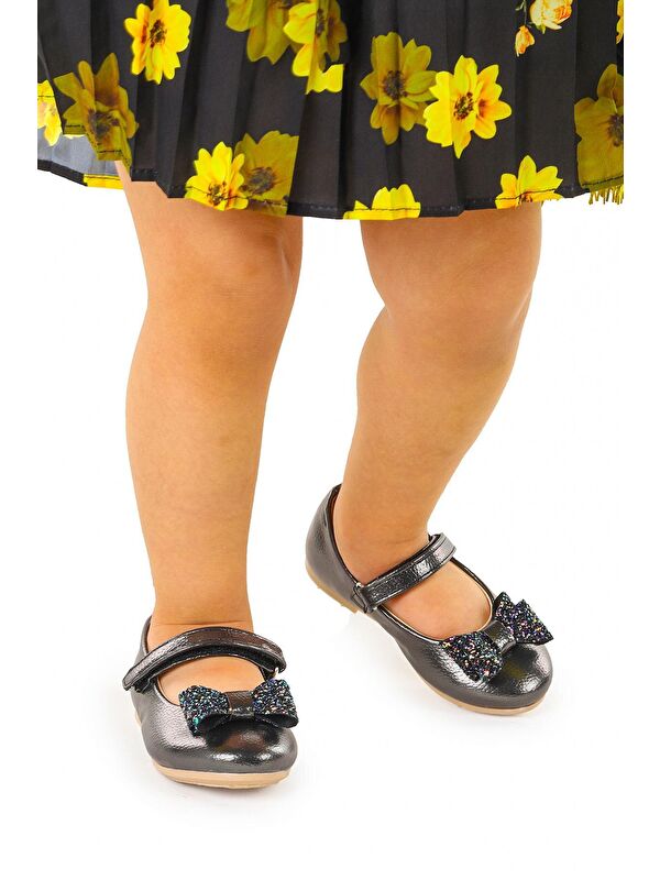 Cırtlı Fiyonklu Kız Çocuk Babet Ayakkabı Ege 200 Vakko - Görsel 4