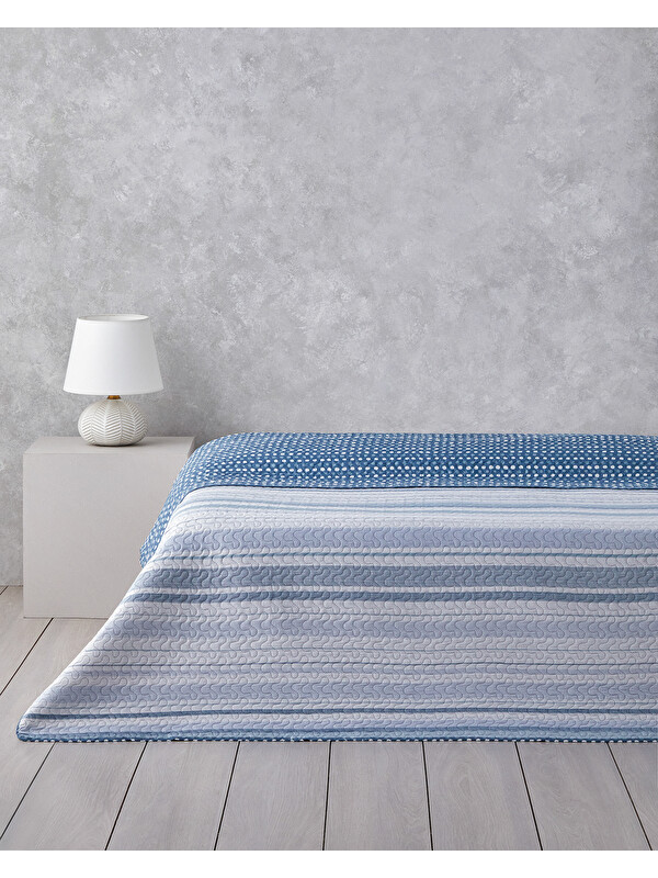 English Home Contemporary Chic King Size Çok Amaçlı Örtü 240x220 cm Lacivert