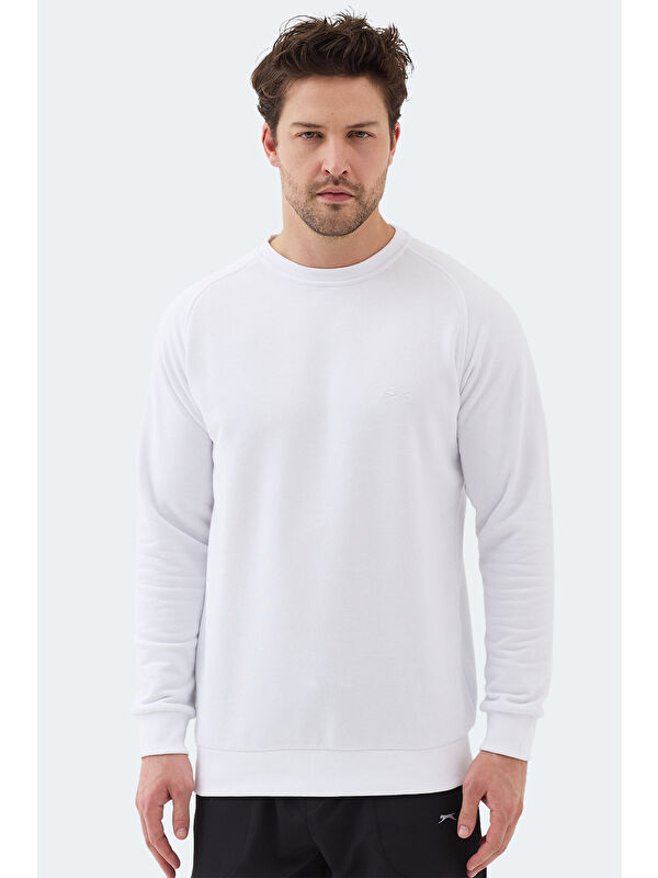 SLAZENGER NADAV Erkek Beyaz Sweatshırt