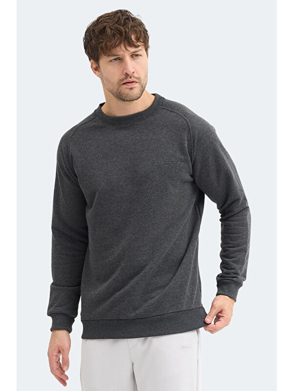 SLAZENGER NADAV Erkek Koyu Gri Sweatshırt