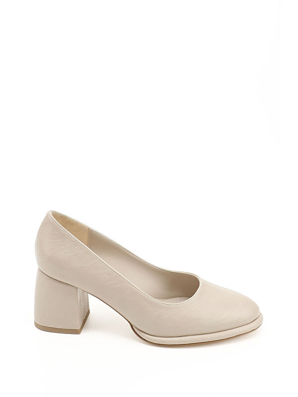 Kadın AÇIK NUDE Orta Kalın Platform Topuklu Ayakkabı - Görsel 2