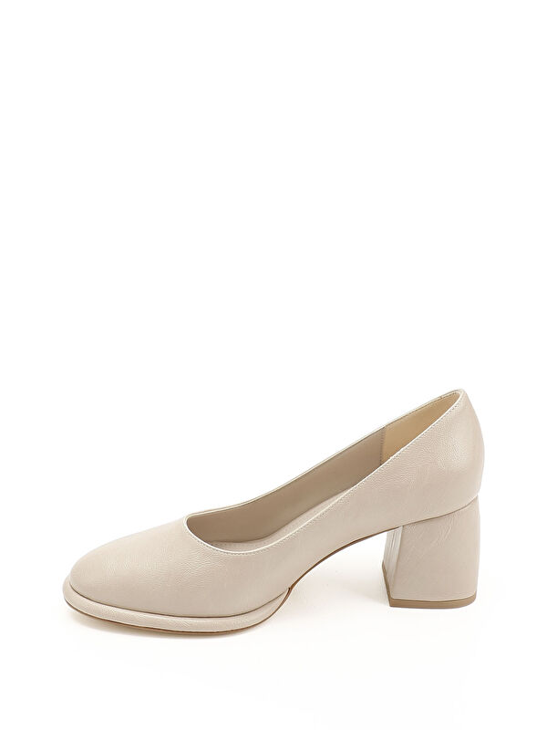 Kadın AÇIK NUDE Orta Kalın Platform Topuklu Ayakkabı - Görsel 4
