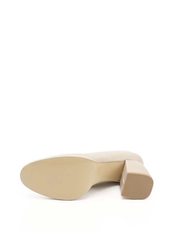 Kadın AÇIK NUDE Orta Kalın Platform Topuklu Ayakkabı - Görsel 5