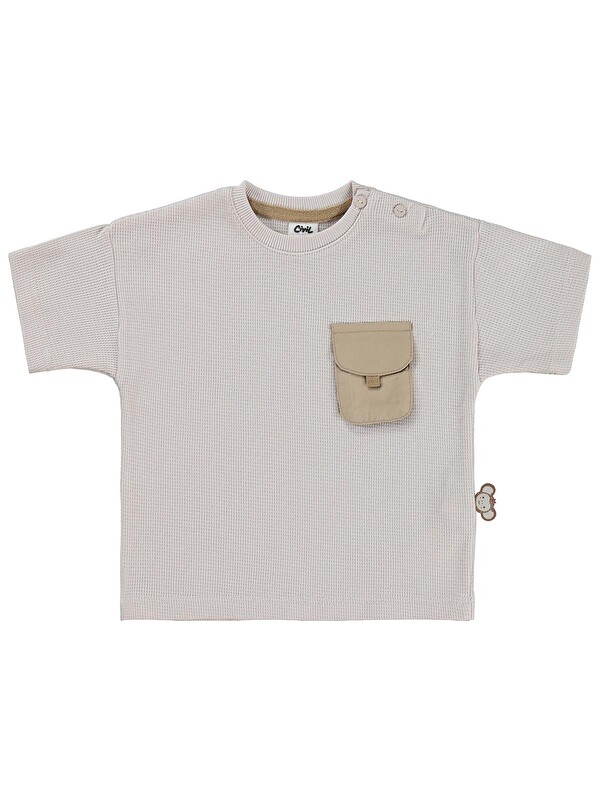 Civil Baby Cepli Basic 6-18 Ay Tişört - Bej