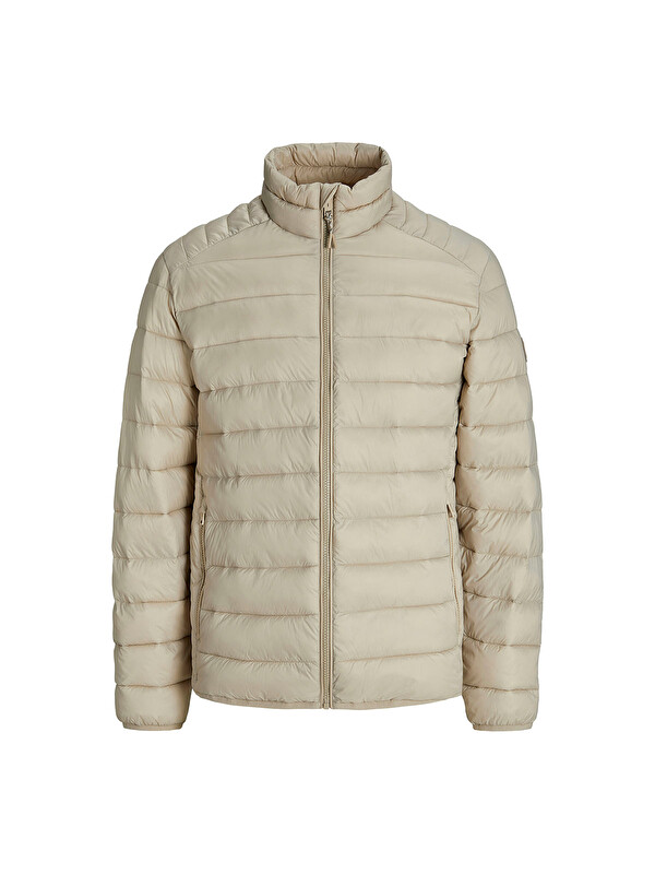 Jack & Jones Bradley Light Puffer Collar Erkek Bej Dik Yaka Şişme Mont