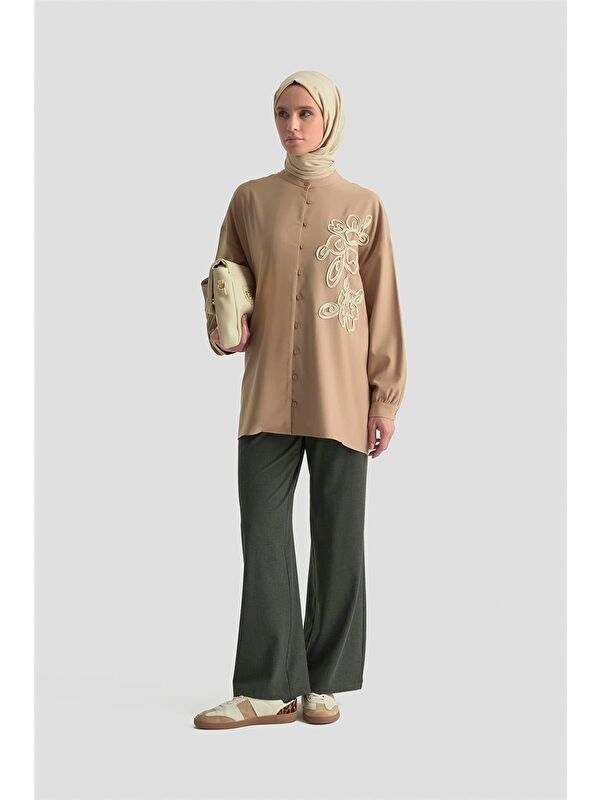ARMİNE Nakışlı Tunik 25Kd9020 Bej