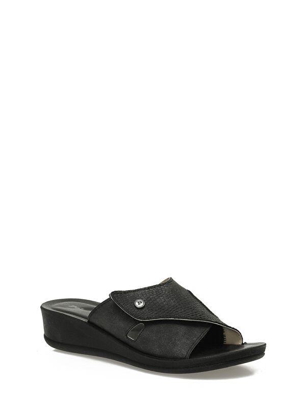 609008.Z5PR Siyah Kadın Dolgu Topuk Terlik - Görsel 3