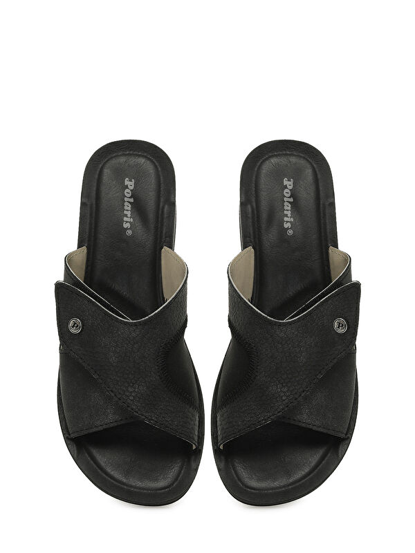 609008.Z5PR Siyah Kadın Dolgu Topuk Terlik - Görsel 5