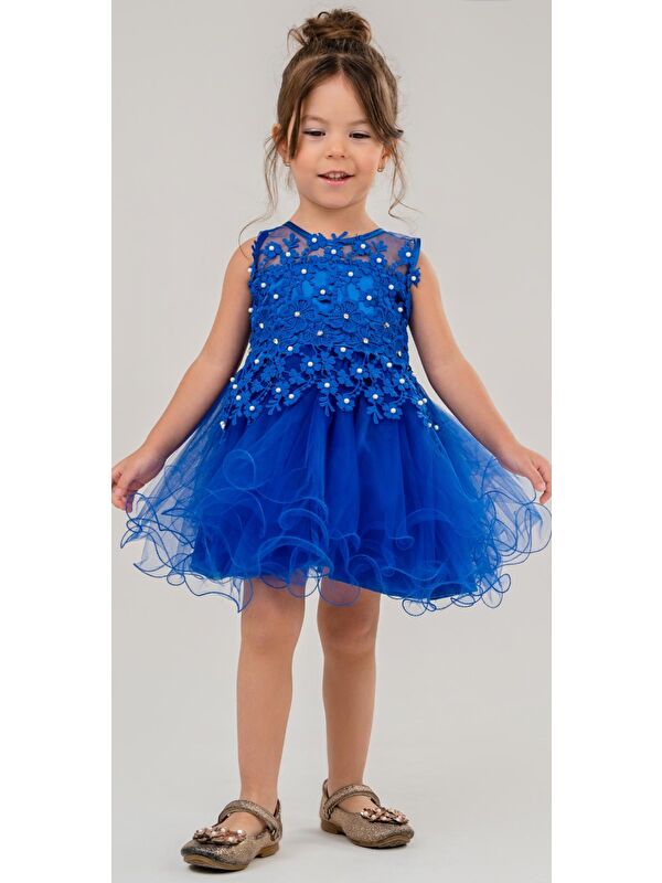 Mnk Baby & Kids İncili Kız Çocuk Daisy Elbise MNK0585
