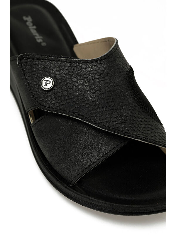 609008.Z5PR Siyah Kadın Dolgu Topuk Terlik - Görsel 8