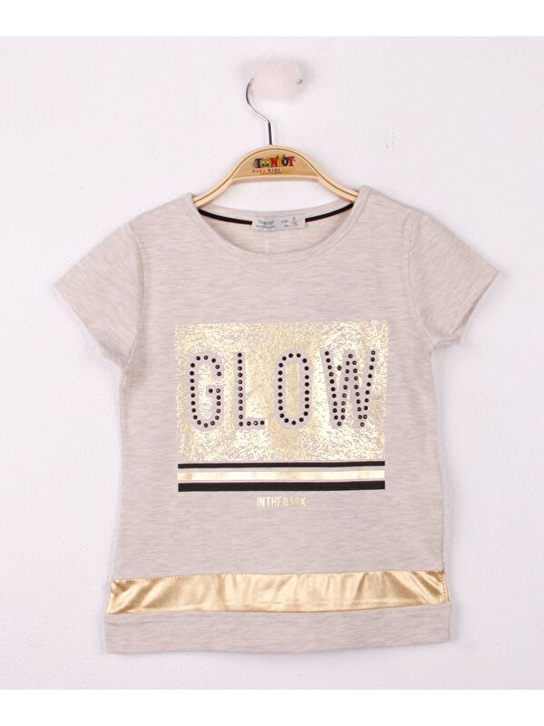 Toontoykids Kız Çocuk Glow Baskılı Tişört
