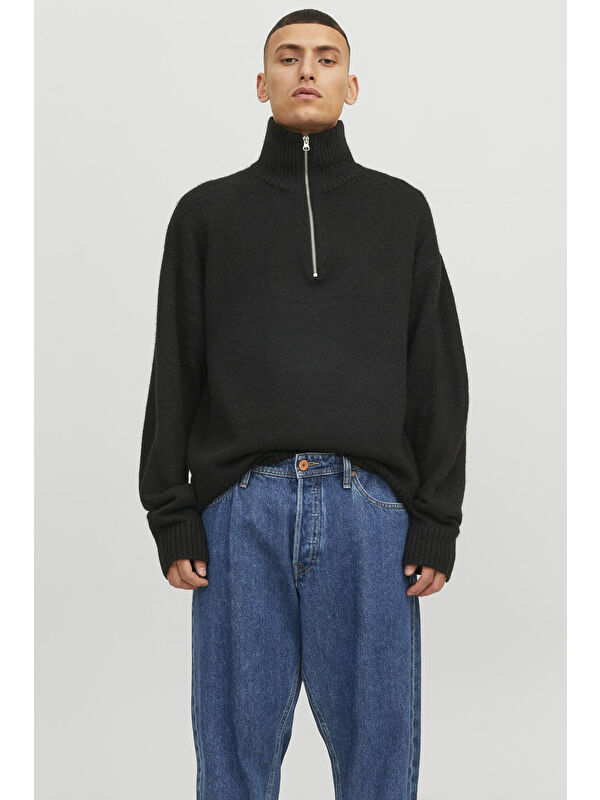 Jack & Jones Originals Jorollie Yün Karışımlı Relaxed Fit Dik Yaka Kazak 12241817