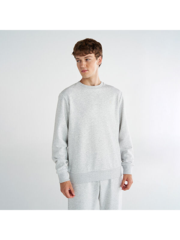Hummel Pulse Regular Erkek Gri Sweatshirt
