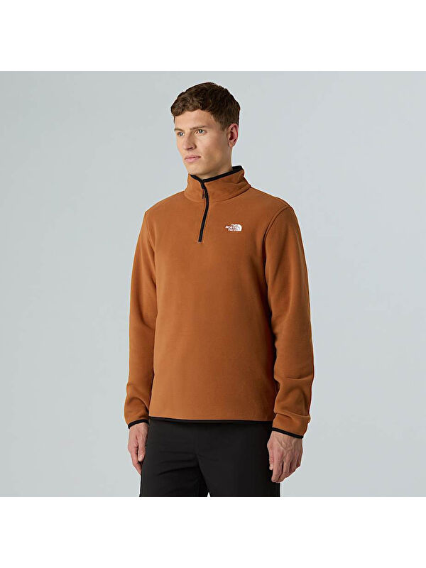 The North Face Glacier Fleece Erkek Kahverengi Dik Yaka Sweatshirt