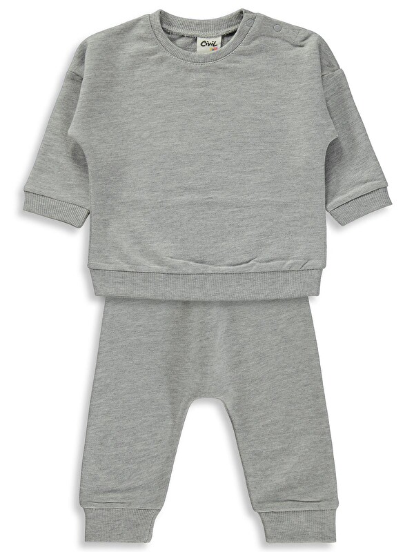 Civil Baby Basic 6-18 Ay Takım - Gri