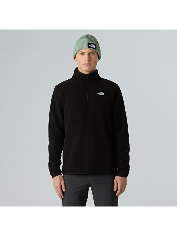 The North Face Glacier Fleece Erkek Siyah Dik Yaka Sweatshirt