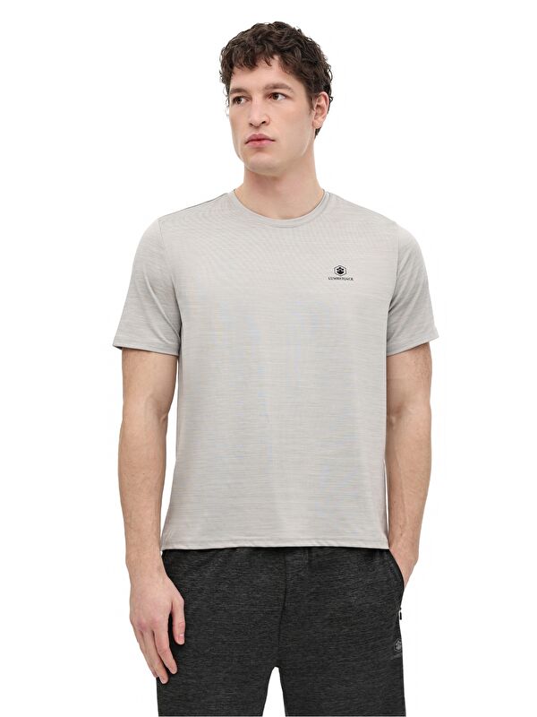 Lumberjack MB CT1328 MLN T-SH 6FX Gri Erkek Kısa Kol T-Shirt