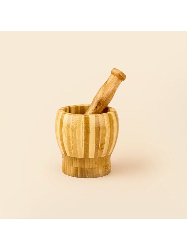GONDOL Bambu Havan - Açık Kahverengi - 11 cm