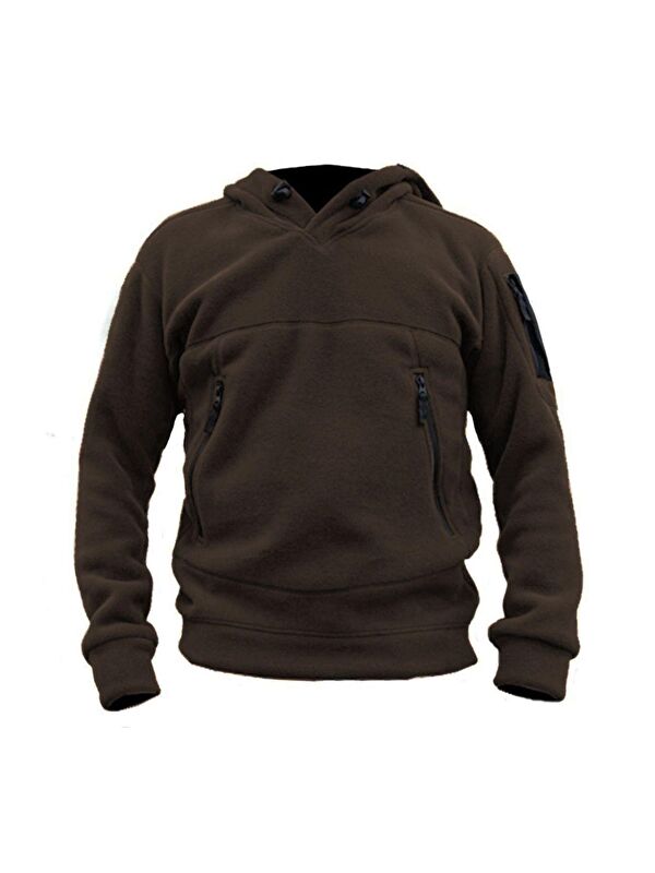 Genius Store Polar Outdoor Kapüşonlu Kombat Tactical Cepli Polar