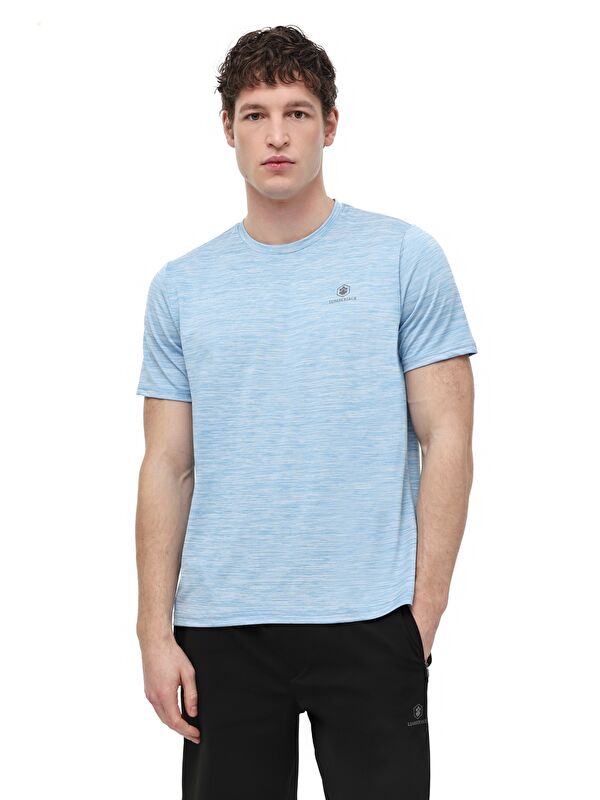Lumberjack MB CT1328 MLN T-SH 6FX Mavi Erkek Kısa Kol T-Shirt