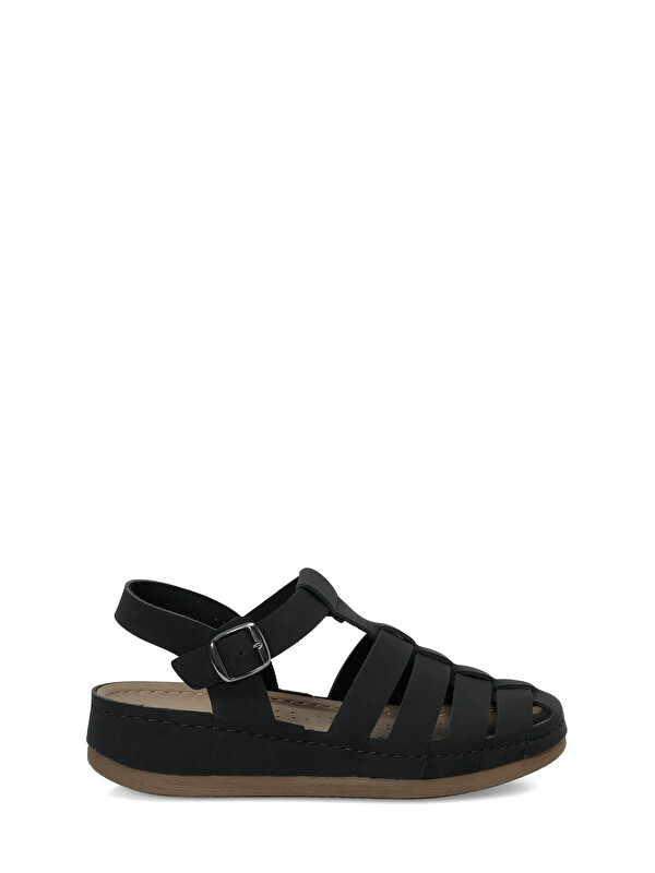 Polaris 167506.Z Siyah Kadın Comfort Sandalet