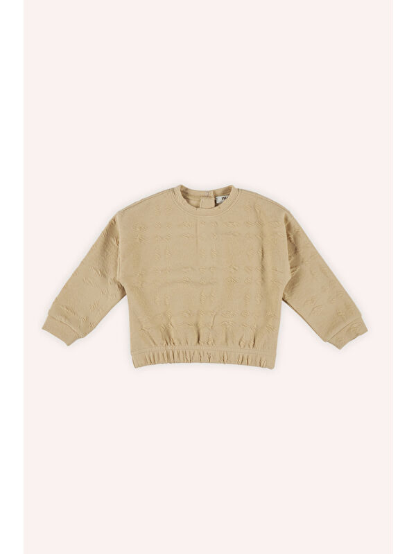 Panço Kız Bebek Bej Sweatshirt