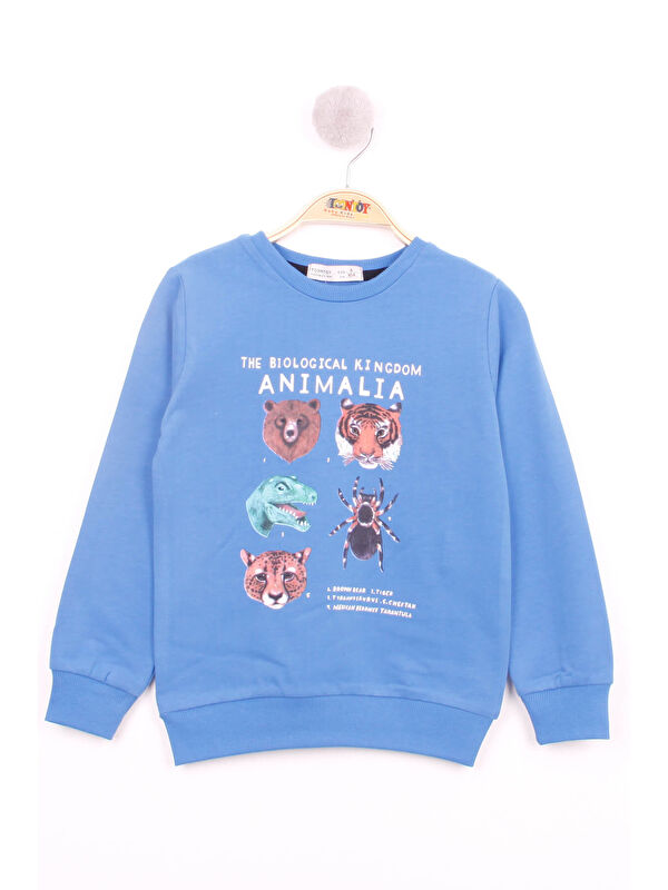 Toontoykids Erkek Çocuk Hayvan Baskılı Sweatshirt
