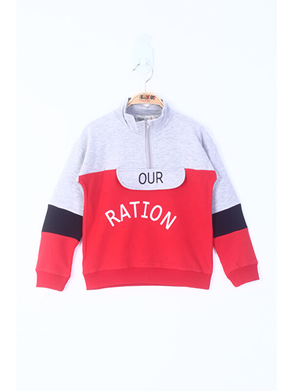 Toontoykids Erkek Çocuk Ration Baskılı Sweatshirt