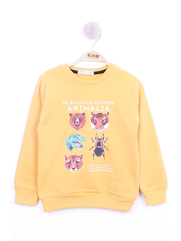 Toontoykids Erkek Çocuk Hayvan Baskılı Sweatshirt