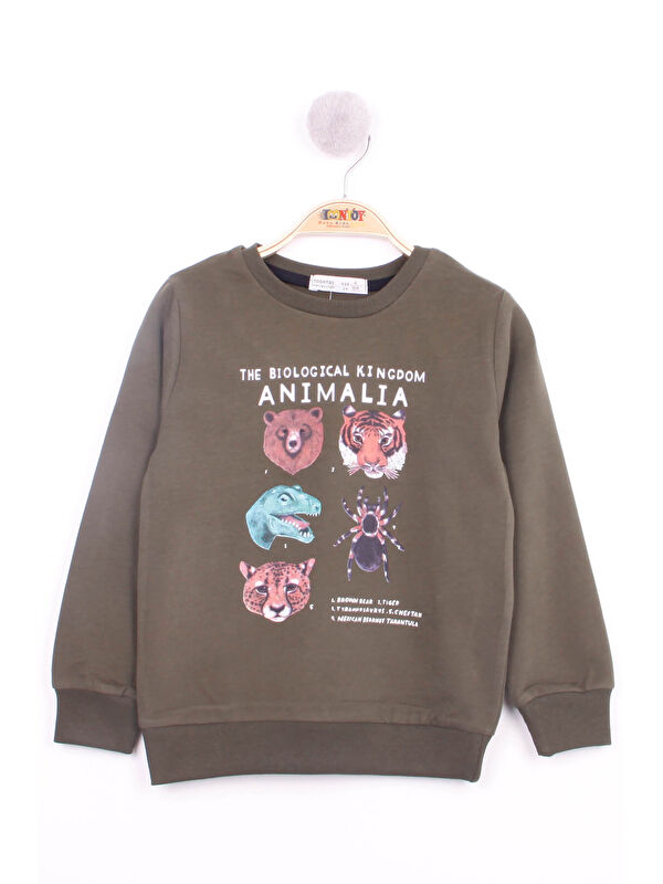 Toontoykids Erkek Çocuk Hayvan Baskılı Sweatshirt