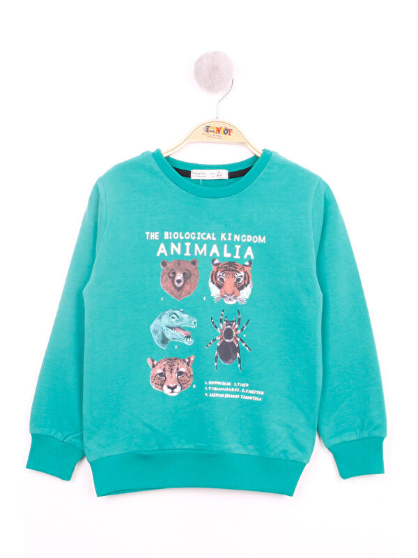 Toontoykids Erkek Çocuk Hayvan Baskılı Sweatshirt