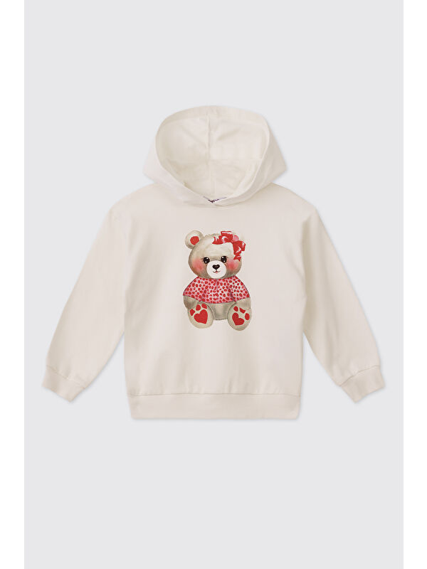 Panço Kız Bebek Ekru Sweatshirt