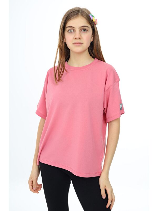 Pengai Pembe Kısa Kollu Basic Kız Çocuk Tişört 17769