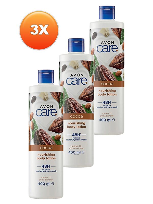 AVON Care Kakao Yağı İçeren Vücut Losyonu 400 Ml. Üçlü Set