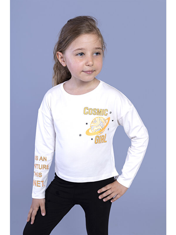 Toontoykids Kız Çocuk Baskılı Tişört
