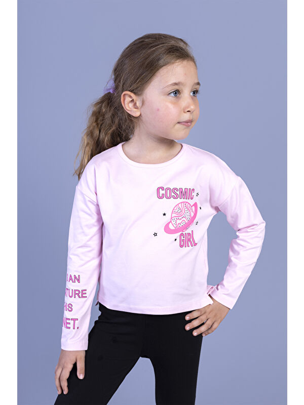 Toontoykids Kız Çocuk Baskılı Tişört