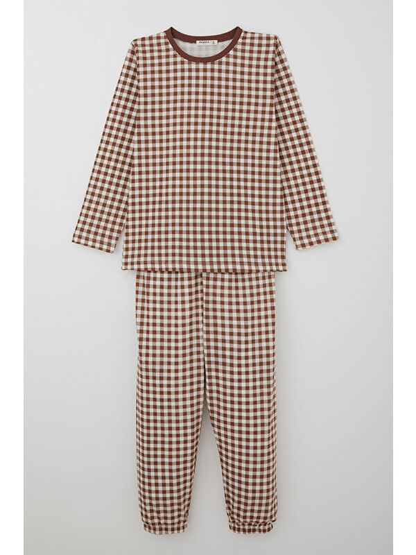 Breeze Erkek Çocuk Pijama Takımı Ekose Desenli Karışık Renk (9-12 Yaş)