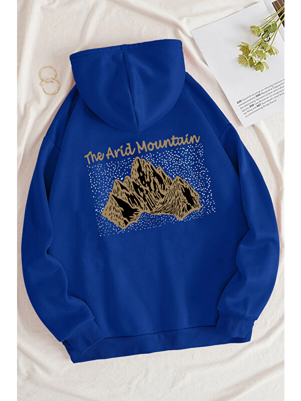 uyguntarz Unisex Oversize Arid Mountain Baskılı Sweatshirt