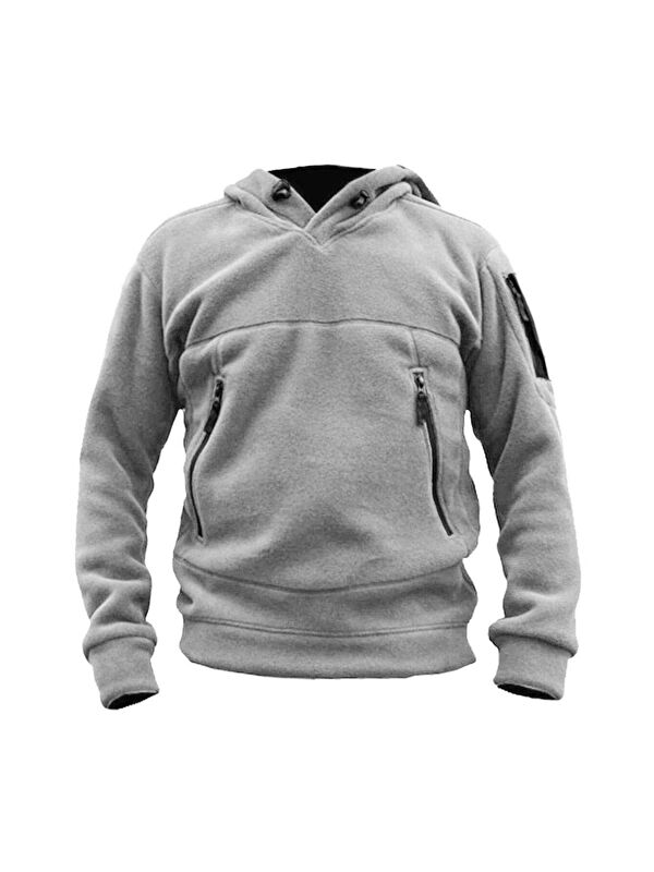 Genius Store Polar Outdoor Kapüşonlu Kombat Tactical Cepli Polar